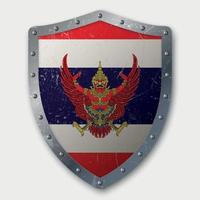 Old Shield with Flag vector