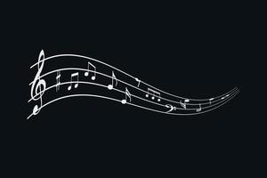 Abstract music background vector