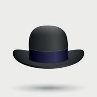 black bowler hat vector