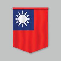 pennant with flag vector