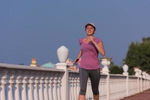 sporty woman jogging photo