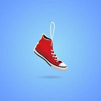Red classic shoes design illustration vector