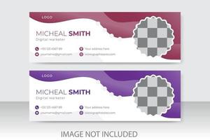 Corporate Email signature design template vector