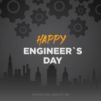 celebración del día internacional de los ingenieros, feliz día de los ingenieros vector