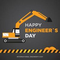 celebración del día internacional de los ingenieros, feliz día de los ingenieros vector