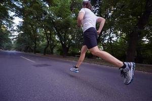 man jogging outside photo