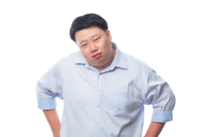 homem gordo de negócios asiáticos, arquivo png
