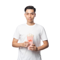 junger asiatischer Mann mit Popcorn-Ausschnitt, Png-Datei png