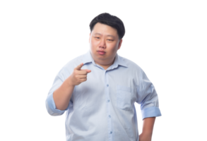 Asian business fat man, Png file