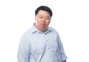 Asian business fat man, Png file