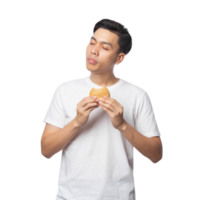 joven asiático con corte de hamburguesa, archivo png