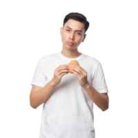 joven asiático con corte de hamburguesa, archivo png
