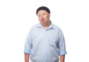 Asian business fat man, Png file