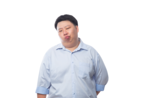 Asian business fat man, Png file