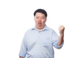 Asian business fat man, Png file