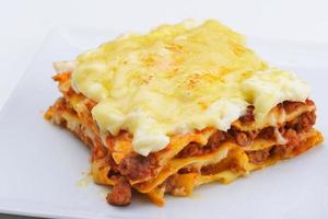 lasagna close up photo