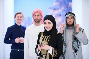 portrait of young muslim people photo