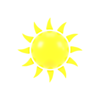 Yellow Isolated Sun 3d Illustration png