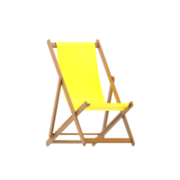 illustration 3d de chaise de plage isolée png