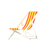 illustration 3d de chaise de plage isolée png