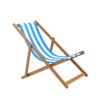 Isolated Beach Chair 3d Illustration png