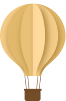 Yellow Paper Hot Air Balloon, Hot Air Balloon Paper Cut png