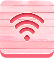 botón wifi de madera, icono de madera png