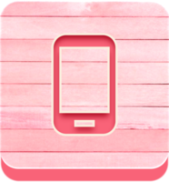 Wooden Mobile Phone Button, Wooden Icon png