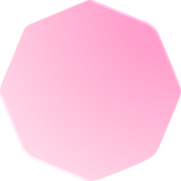 Pink Gradient Octagon, Gradient Octagon Button png