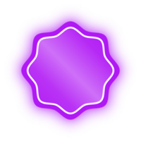 neonviolettes gewelltes kreisbanner, neongewellter kreis png