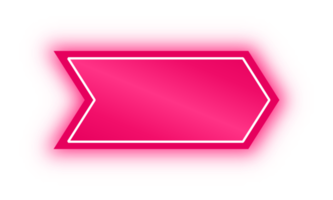 neon rosa freccia striscione, neon freccia png