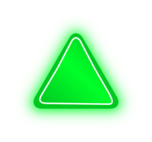 banner de triángulo verde neón, triángulo de neón png