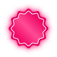 banner de círculo ondulado rosa neon, círculo ondulado neon png