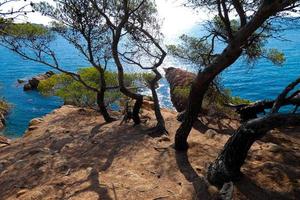 vistas de la costa brava catalana en sant feliu de guixols foto