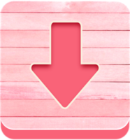 Wooden Down Arrow Button, Wooden Icon png