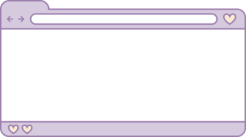 Purple Cute Browser Window, Cute Browser UI png