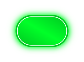 banner de retângulo arredondado neon verde, retângulo arredondado neon png