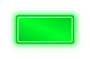 neon verde rettangolo striscione, neon rettangolo png