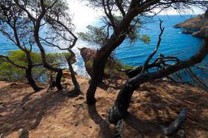 vistas de la costa brava catalana en sant feliu de guixols foto