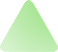 triângulo gradiente verde, botão de triângulo gradiente png