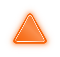 banner de triángulo naranja neón, triángulo de neón png