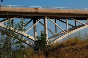 Modern river bridge, an engineering feat that thousands of vehicles pass over daily photo