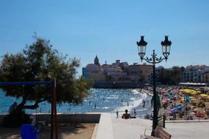 Views of the beautiful town of Sitges on the Catalan Mediterranean coast. photo