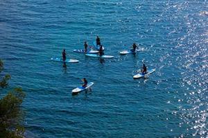 View of the Catalan Costa Brava, Sant Feliu de Guixols, Spain photo