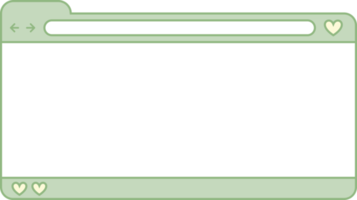 Green Cute Browser Window, Cute Browser UI png
