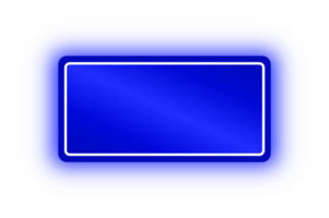 neon blauw rechthoek banier, neon rechthoek png