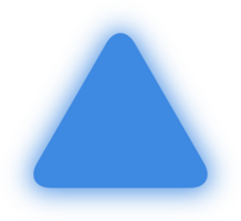 neon blu triangolo striscione, neon triangolo png