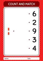 Count and match game with flashdisk. worksheet for preschool kids, kids activity sheet vector