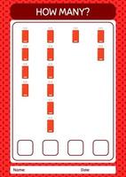 How many counting game with flashdisk. worksheet for preschool kids, kids activity sheet vector