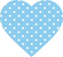 Blue Heart With Polka Dots png